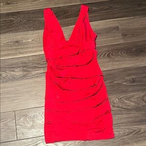 Elegant Red Sleeveless Dress